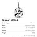 Anges Symbole 925 Argent Sterling Texture main Dangle Charm pour bracelets de charme
