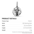 Mu Lemurian Symboles Arbre de vie et Serpent Symbole 925 Argent Sterling Main texturé Dang
