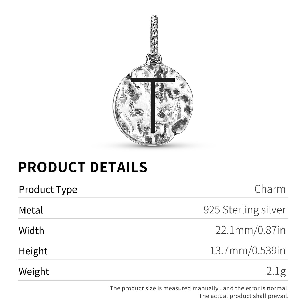 Mu Lemurian Symbols Tau Resurrection Symbol 925 Sterling Silver Textured Dangle Charm