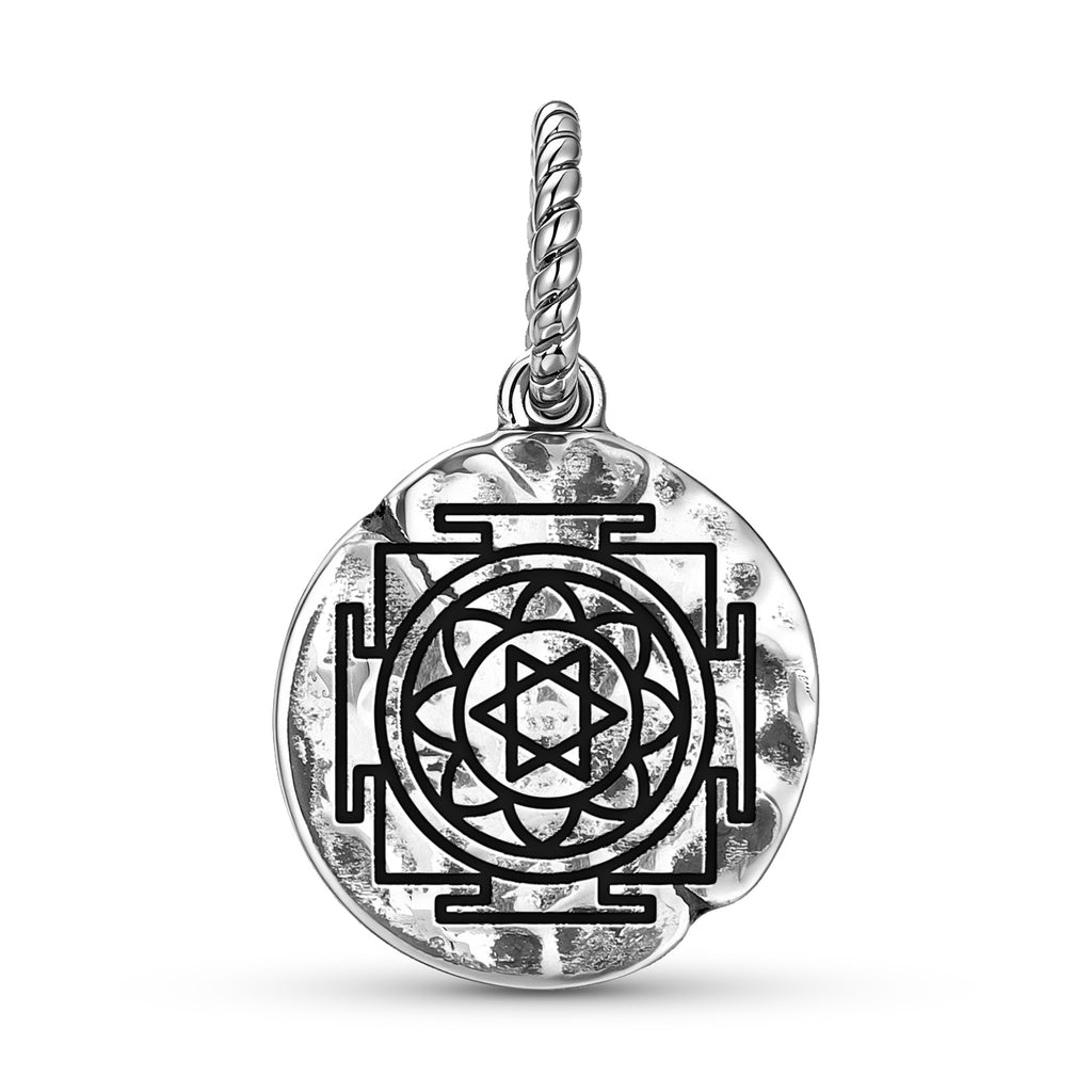 Symbole Hanuman 925 Argent Sterling Texture main Dangle Charm pour bracelets de charme