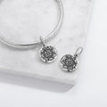 Sri Symbol 925 Argent Sterling Texture main Dangle Charm pour bracelets de charme