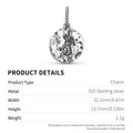 Dieux bouddhistes Vajrayogini Symbole 925 argent sterling main texturé Dangle Charm pour le charme