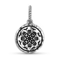 Anthroposophie Lune Sceau Symbole 925 Argent Sterling Texturé main Dangle Charm pour Charm Br