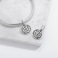 Persan Asha Symbol 925 Argent Sterling Textured Dangle Charm pour bracelets de charme