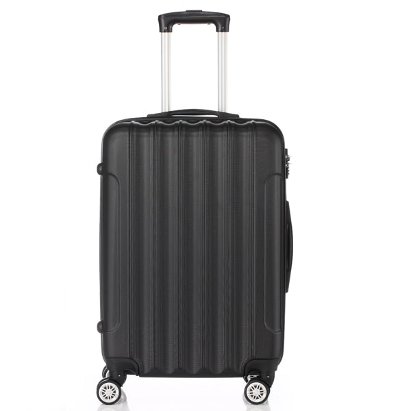 Trois dans un compartiment à bagages noir