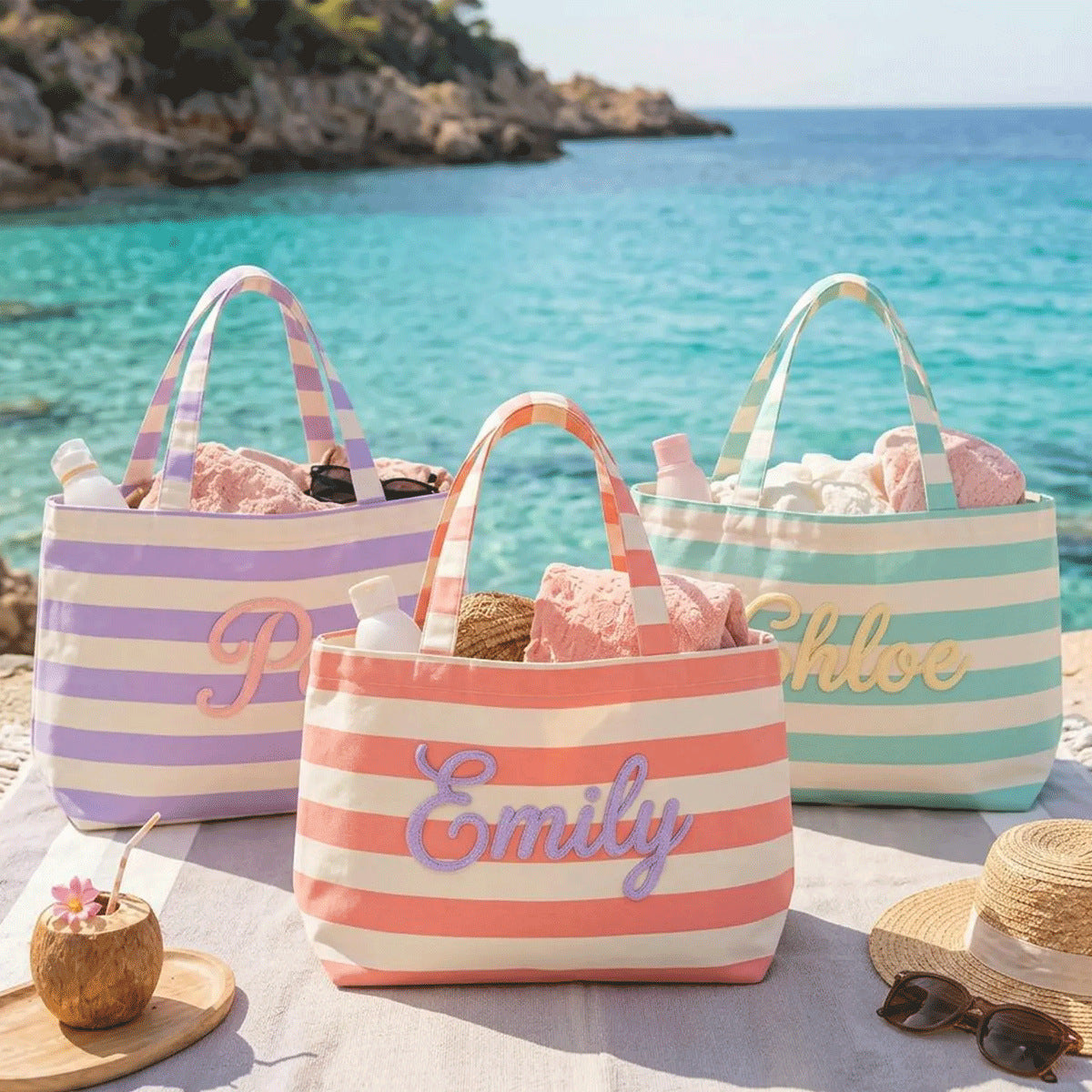 Plage de vacances en bord de mer