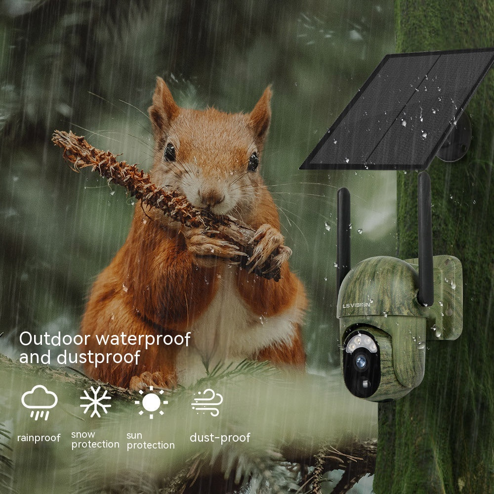 Camouflage 4G Caméra solaire avec faible consommation d'énergie et haute définition couleur complète