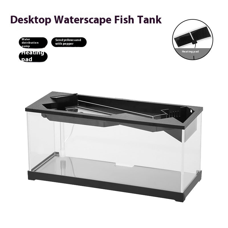 Filtre acrylique Chauffage circulaire Éclairage Aquarium Lazy intégré