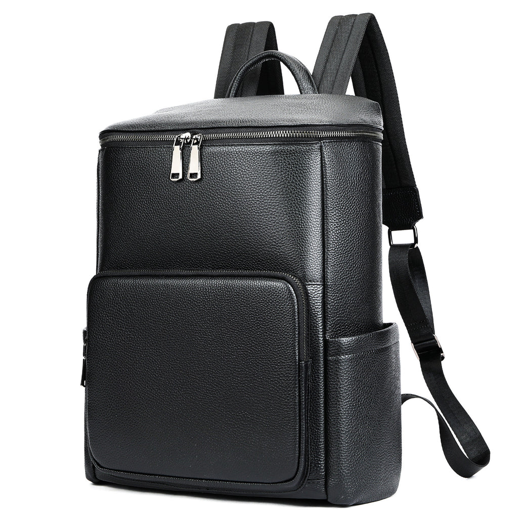 Sac à dos en cuir pour ordinateur portable casual pour hommes