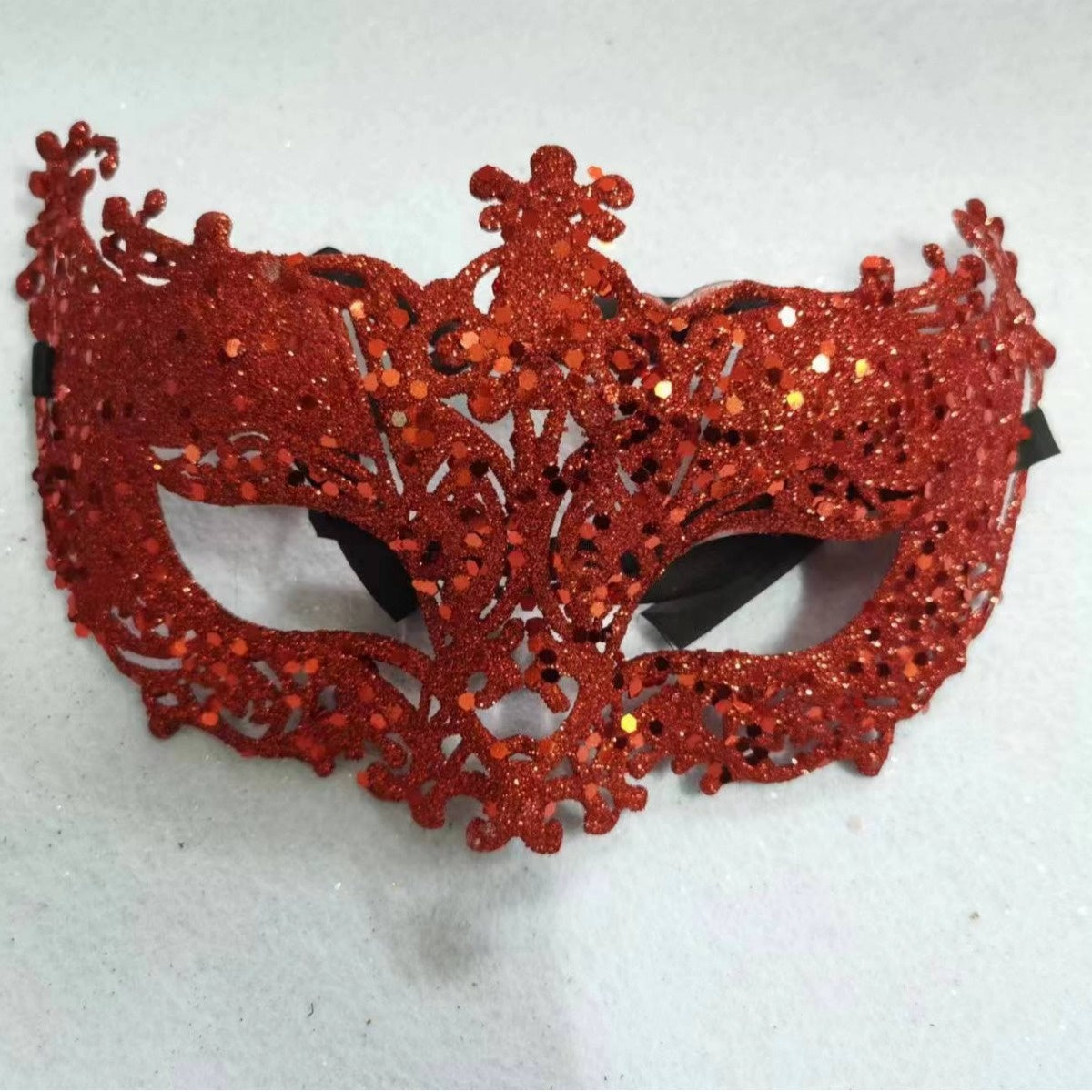 Poudre d'or Masque Sexy Masque Prince Demi-face Femme Robe de fantaisie Masque à oeil de balle