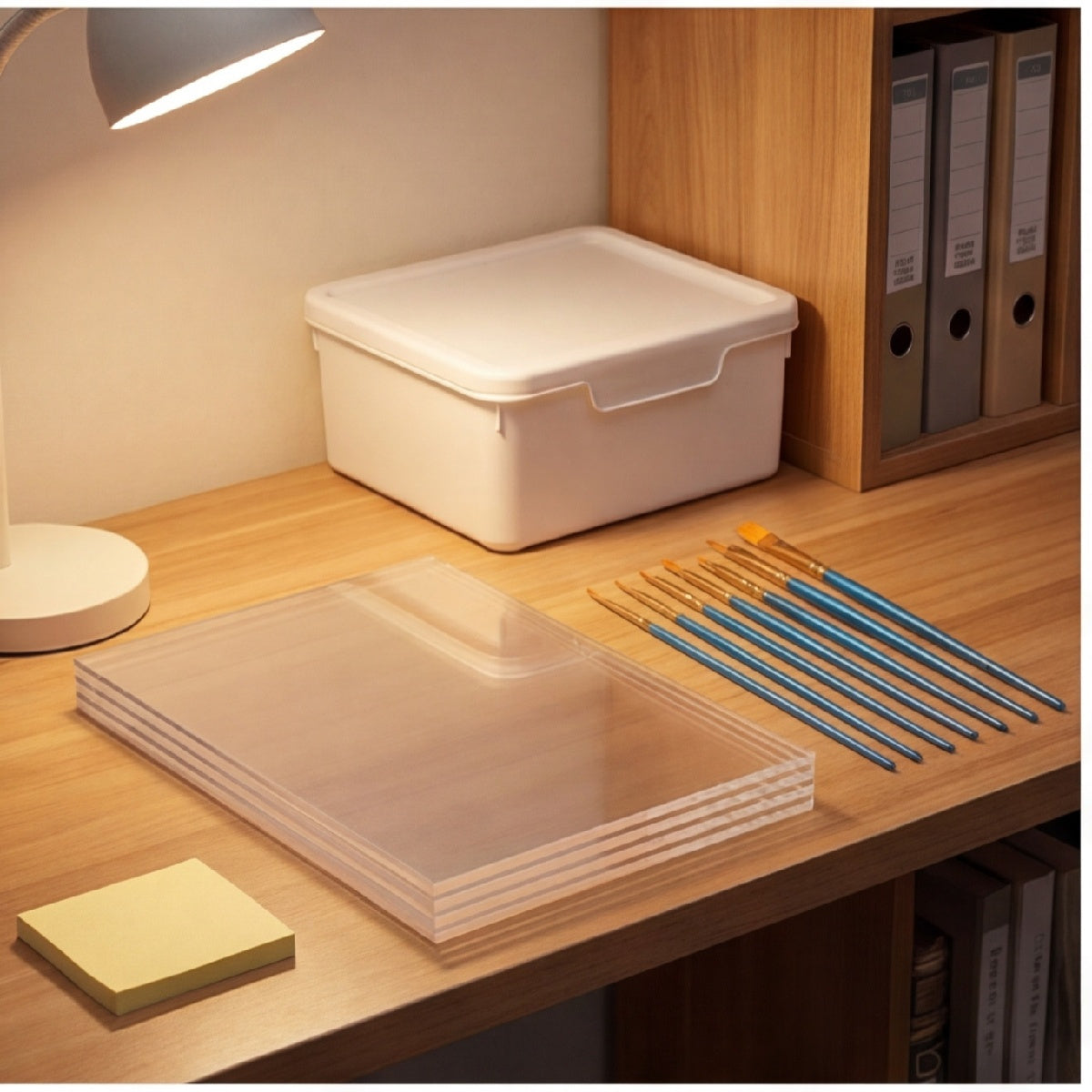 Feuille acrylique transparente avec fournitures d'art pour les projets créatifs — Ensemble de fournitures partielles