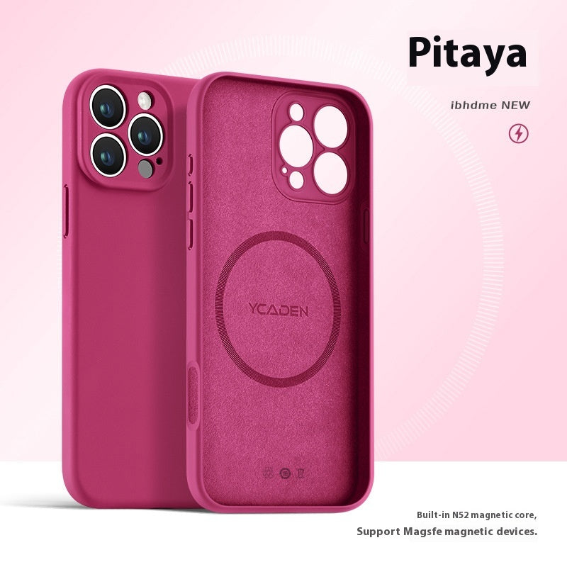 Boîtier de téléphone Real liquide Silicone magnétique ultra-mince résistant à la chute Tout inclus