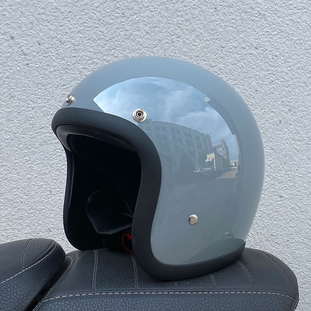 Casque Half Casque Retro Casque de moto FRP