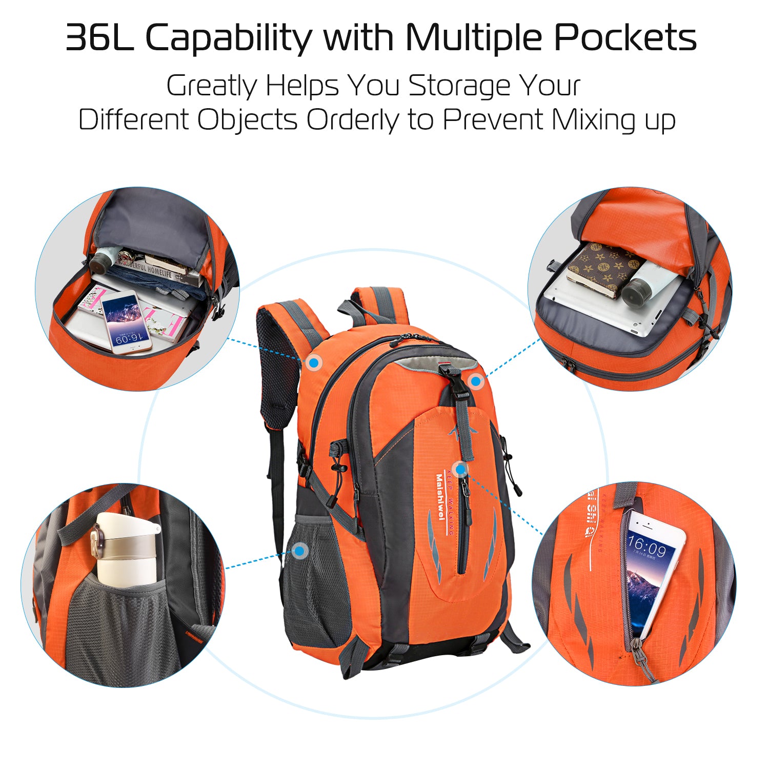 Sac à dos extérieur 36L Sac à dos étanche