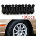 1 00 Pcs TR414 Caoutchouc Tubeless Roue Valves Universel Noir