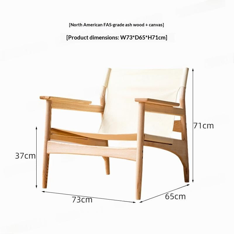 Chaise de canapé en toile de bois massif nordique