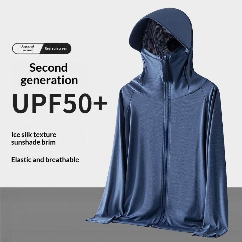 Ice Silk Sun Protection Vêtements Hommes Protection Veste de pêche