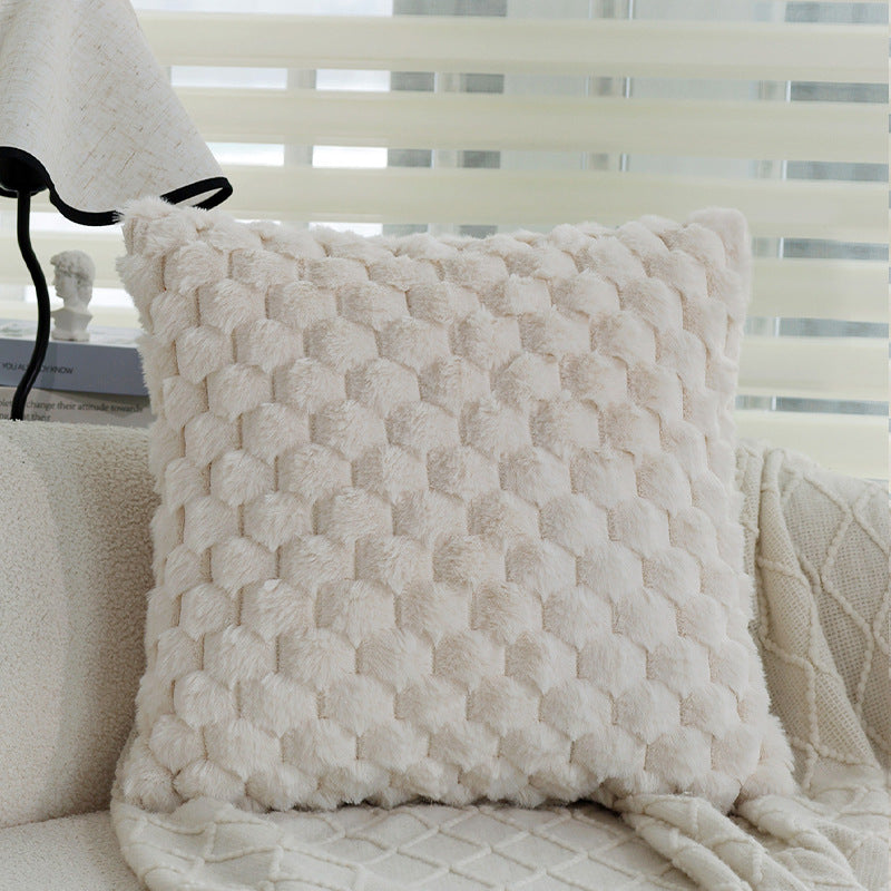 Couverture d'oreiller en peluche haut de gamme pour l'hiver