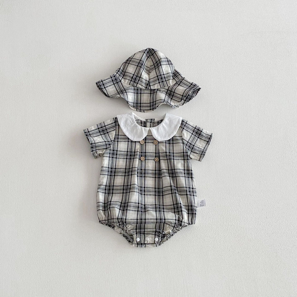 Bébé Onesie Rompeur à manches courtes Crawling costume avec un hood tendance