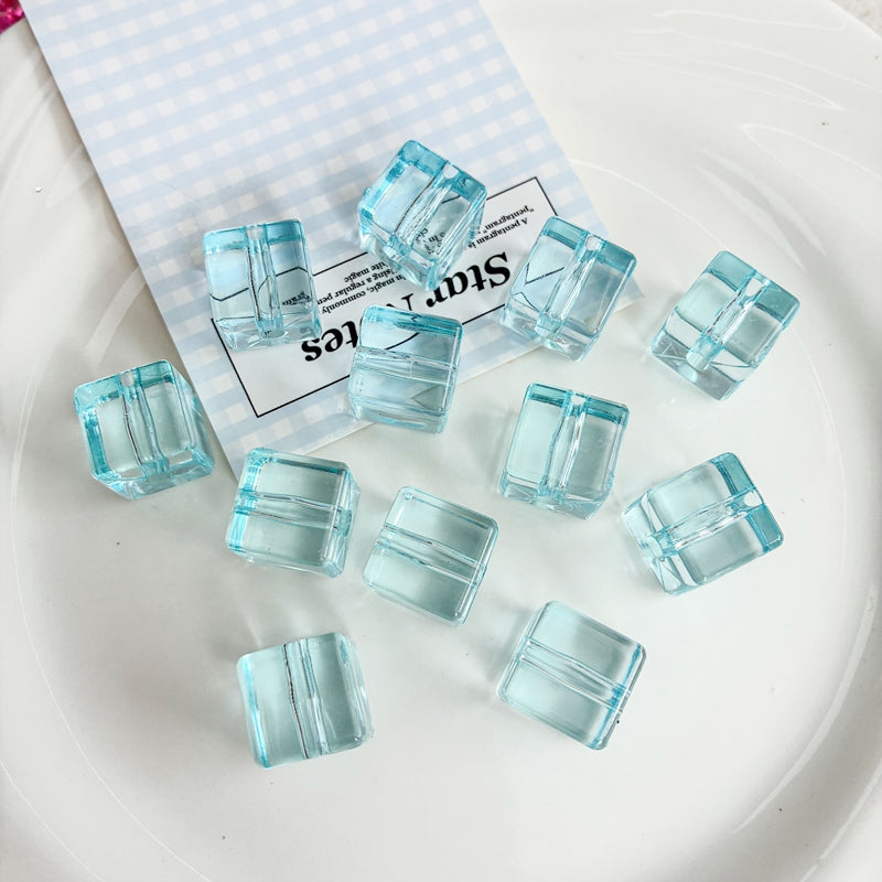 Perles de cubes acryliques plats