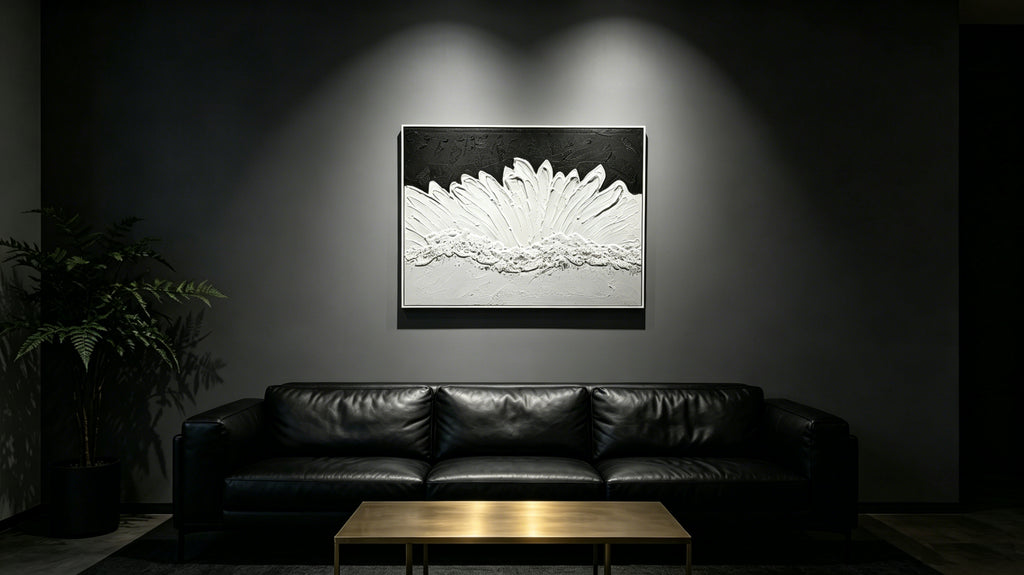 28x40 Art mural abstrait encadré