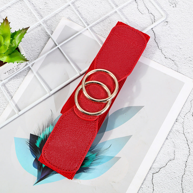 Ceinture décorative casual stretchy mode avec un snap boucle