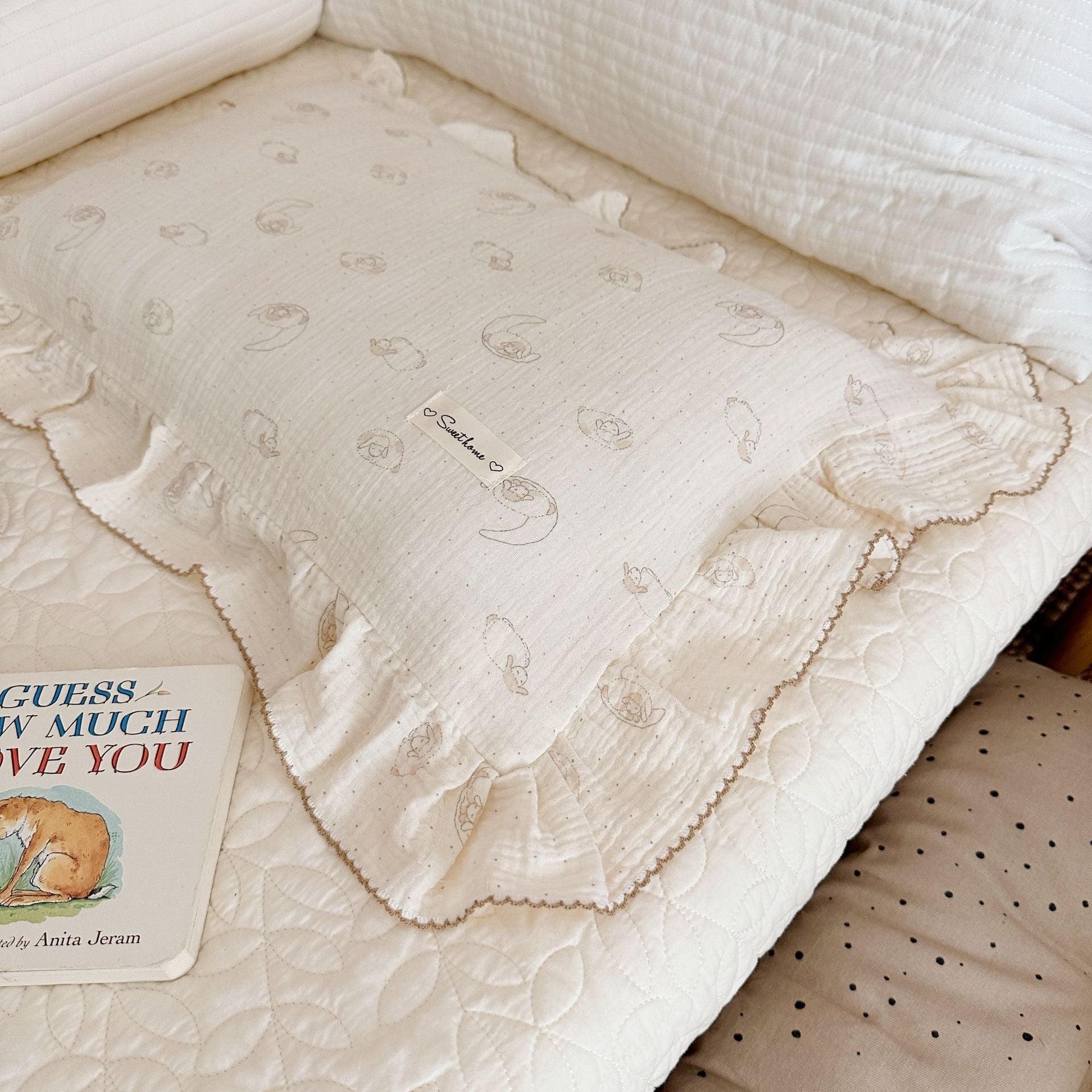 Coussin en coton floral de style coréen Gauze