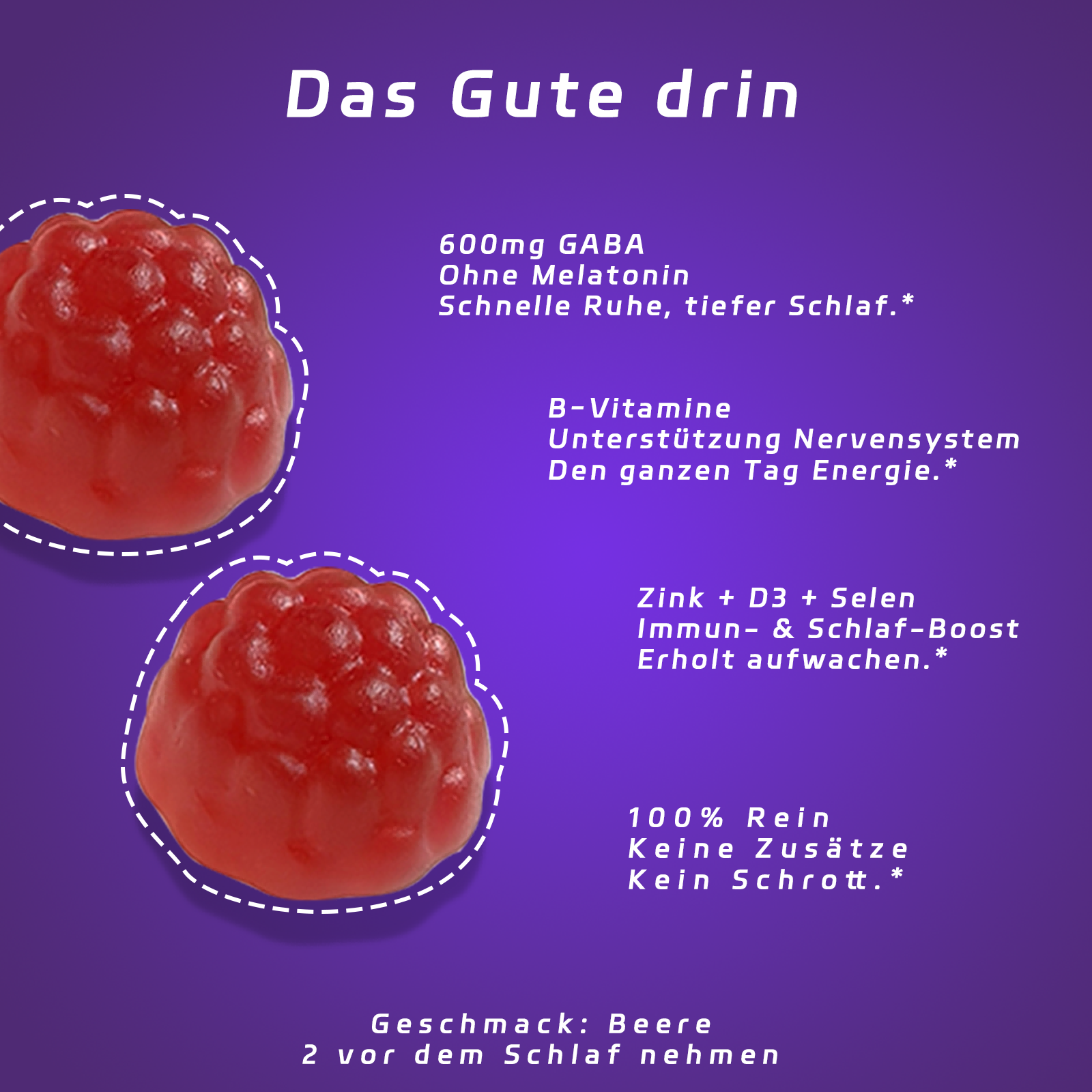 Gommy de sommeil aromatisé aux raisins