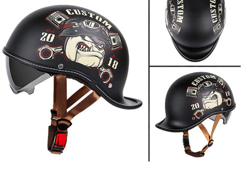 Électrique vélo rétro moto Rocker Tail Half Casque