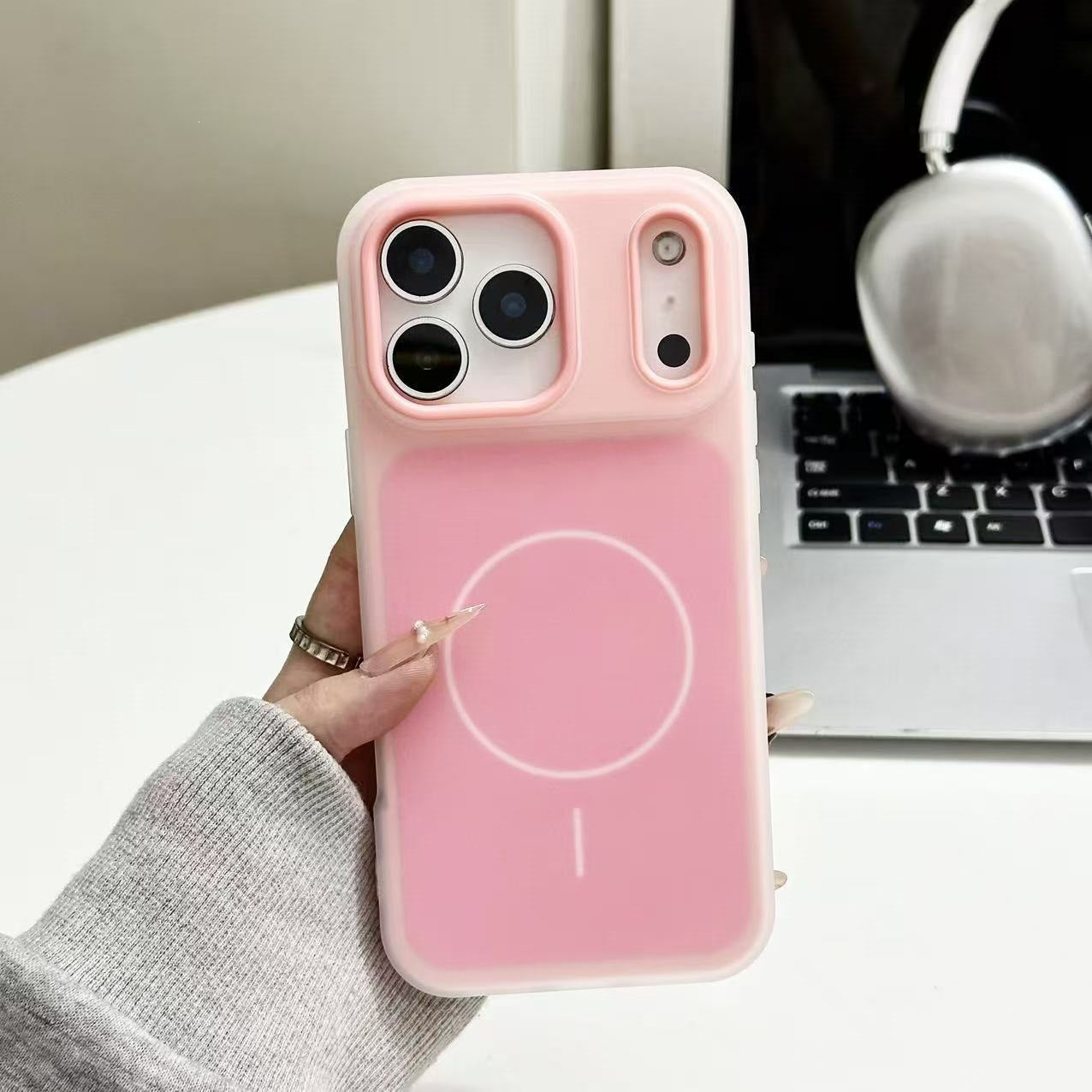 Cas de téléphone magnétique bi-en-un couleur de bonbons