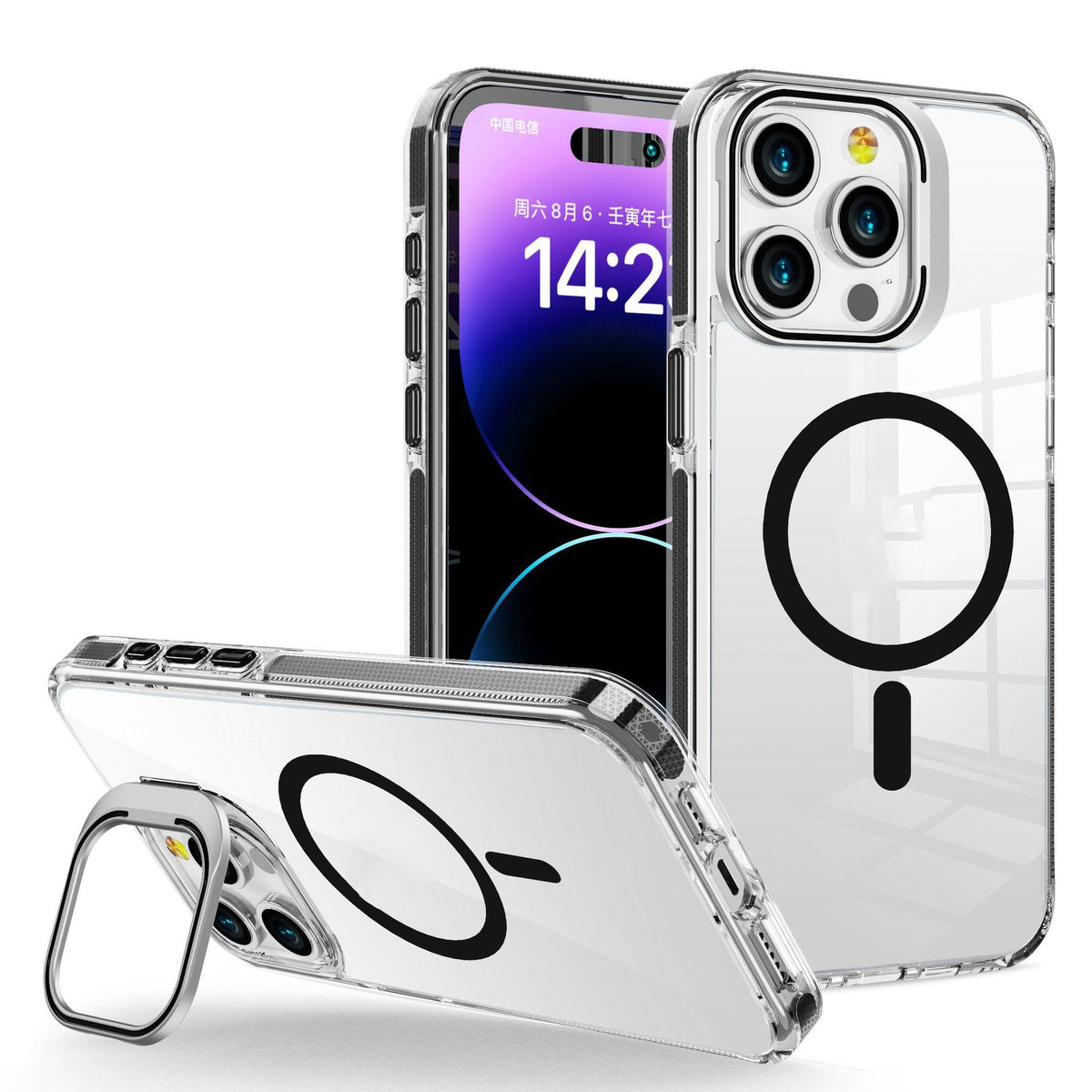 Support de cadre invisible en métal transparent
