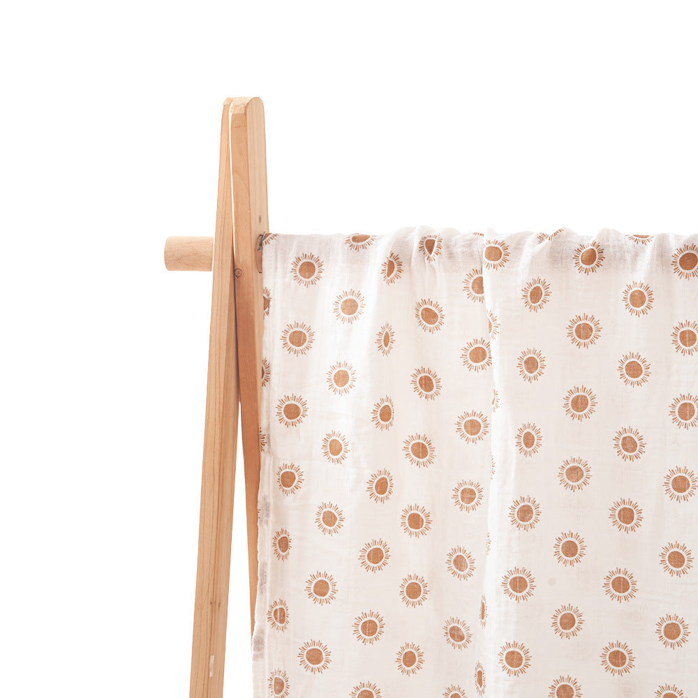 Simple imprimé nouveau-né bébé bambou coton bébé couverture Gro-bag
