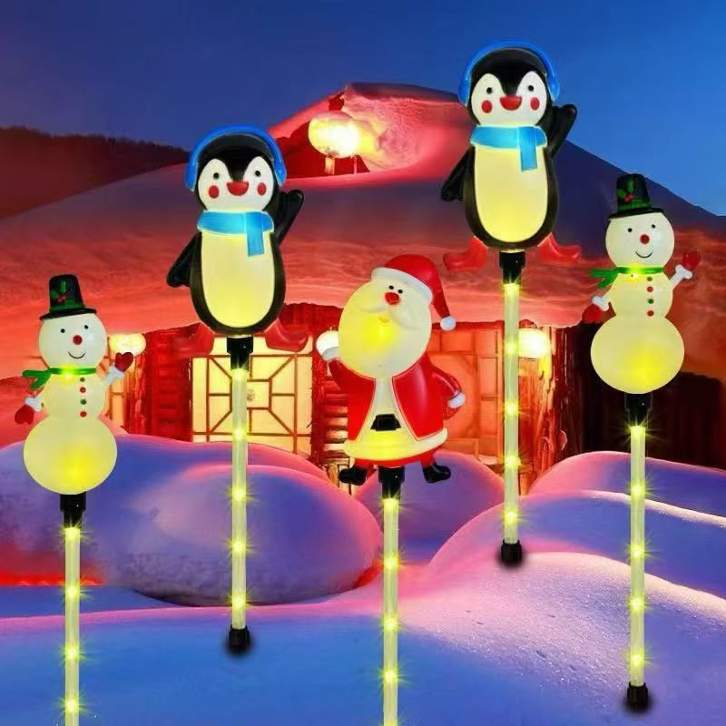 Luminaire de pelouse de Noël acrylique de l'atmosphère LED d'insertion au sol