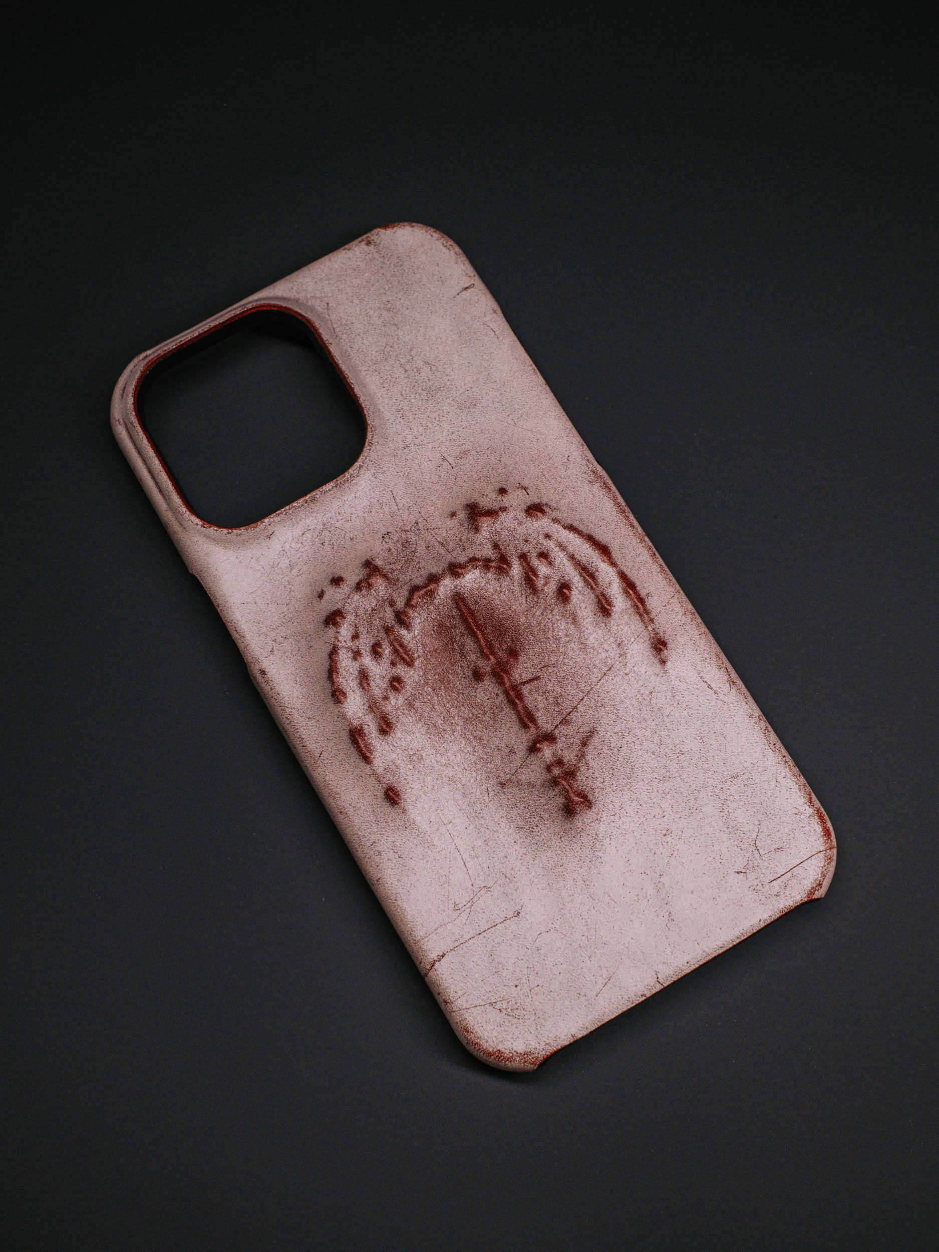 Rétro Vampire gothique Bat Wing Embossed Style foncé Étui téléphonique