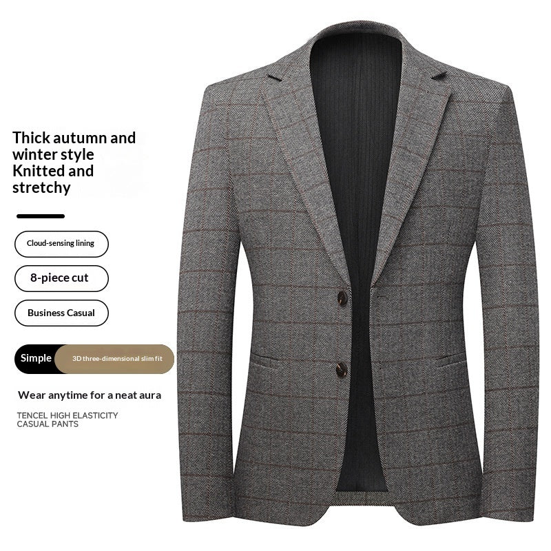 Costume casual homme Stretchy Costume tendance sans ride