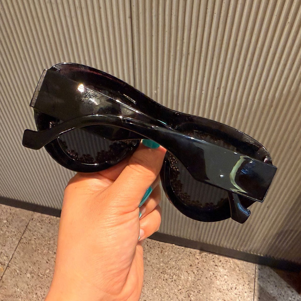 Lunettes de soleil rétro surdimensionnées en forme d'œil de chat pour femmes