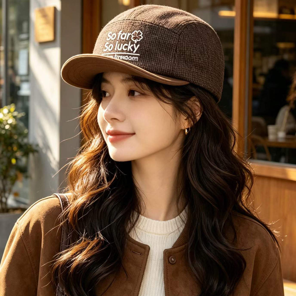 Casquette de baseball à lettres multicolores pour l'automne Et l'hiver