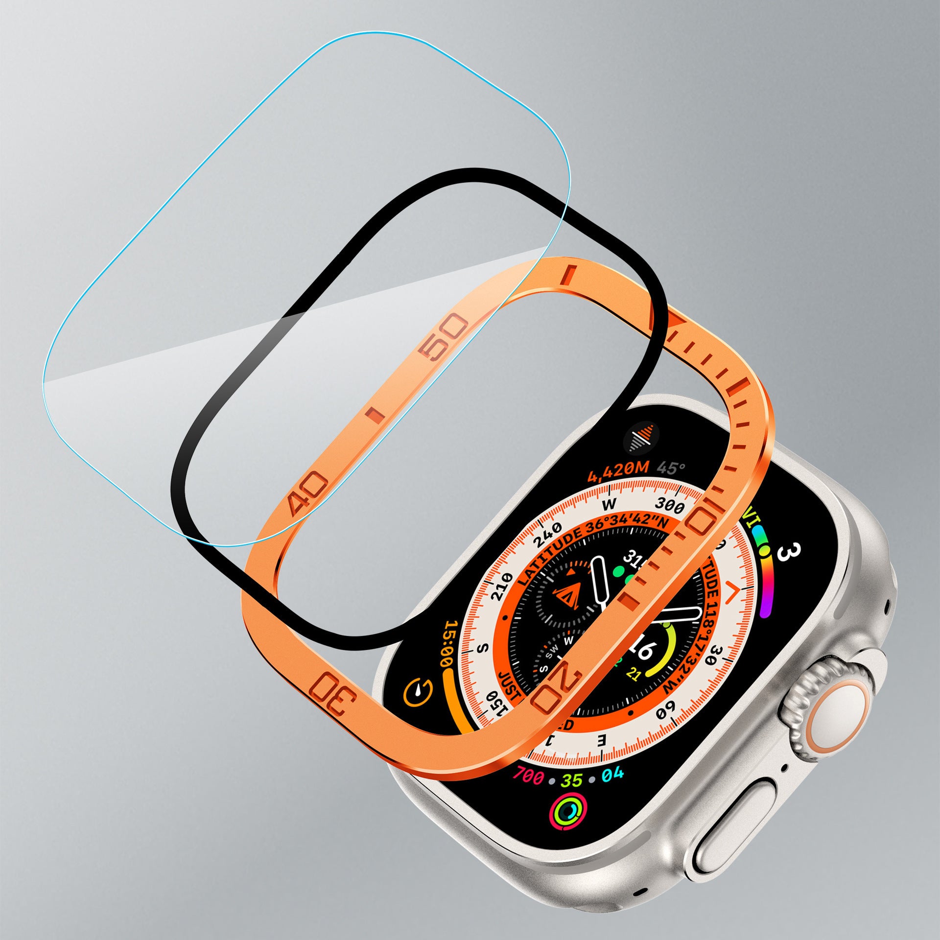 Montre 49mm Cadre en métal numérique