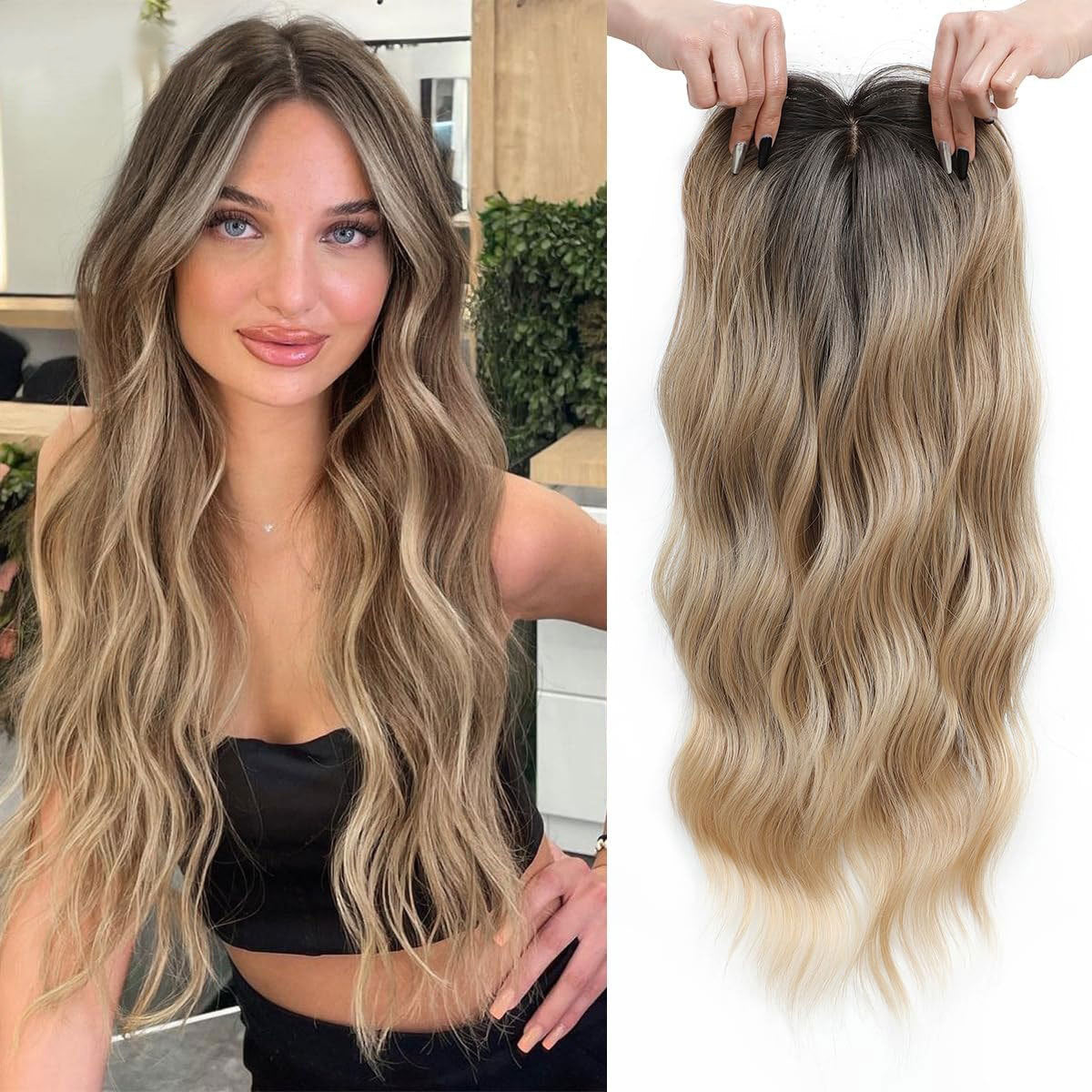 European and American style hand-woven lace hair extension piece