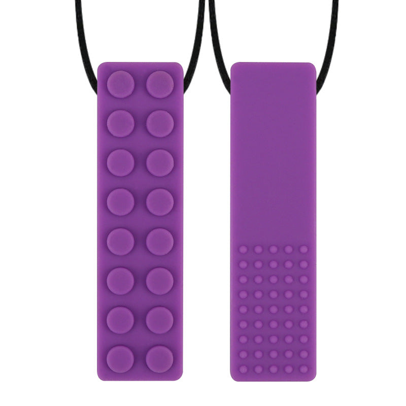 Bâtir des blocs d'attache Pendentif d'échec Rainbow Teether Baby Teether Stick Auto-fermeture