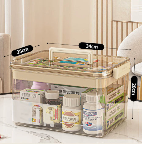 Boîte de rangement ménager Multi-niveau de médecine plastique à grande capacité Organisateur