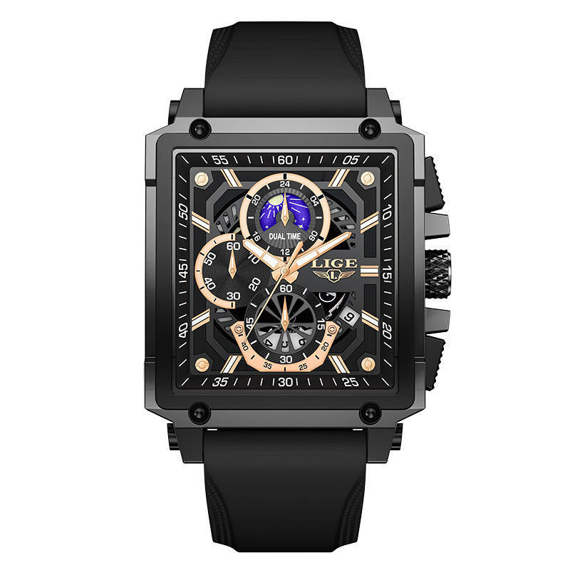 Mode Design Waterproof Quartz Square Montre