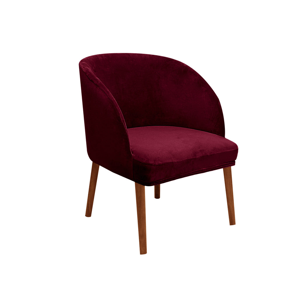 Couverture moderne de chaise à manger semi-circulaire Velvet