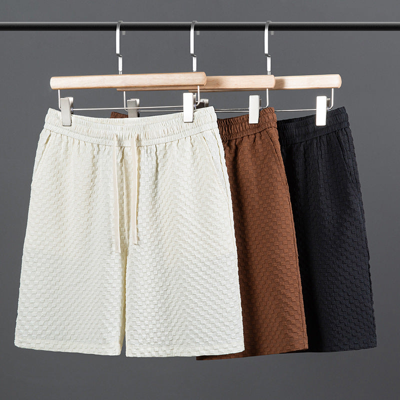Lapel Short manches courtes costume jeune et d'âge moyen porter mode tendance deux-pièces costume