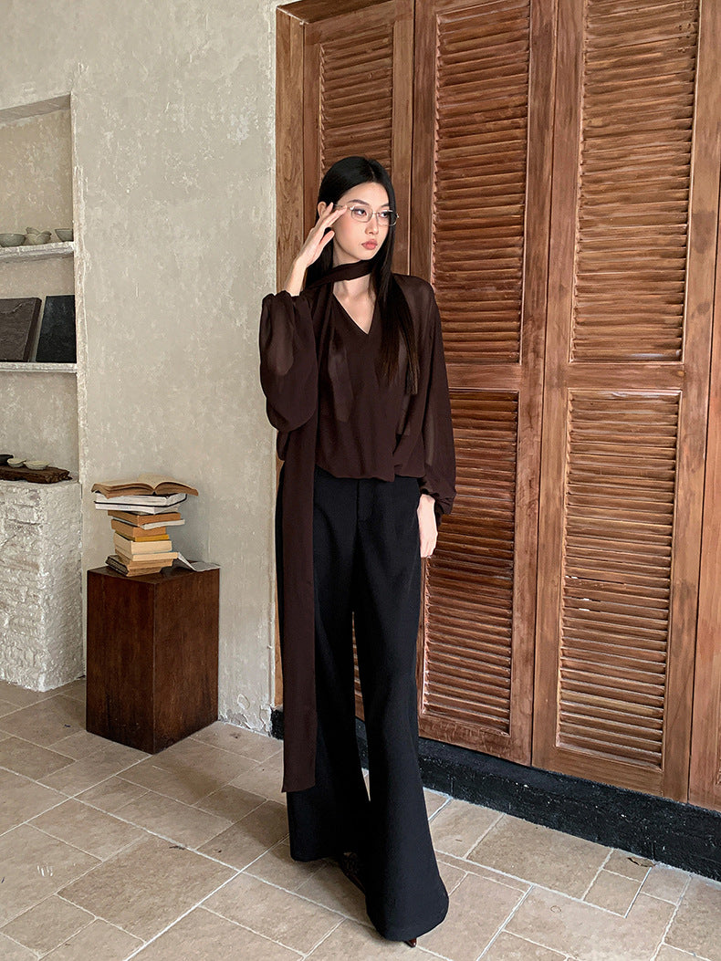 Chiffon Blouse pour femmes Designer inspiré style Niche