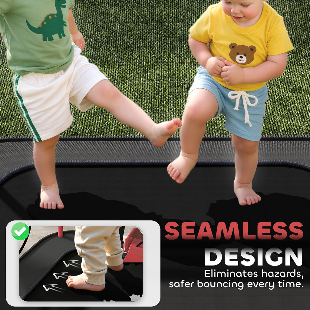 Trampoline 4 x 6FT pour enfants intérieur et extérieur avec diapositive