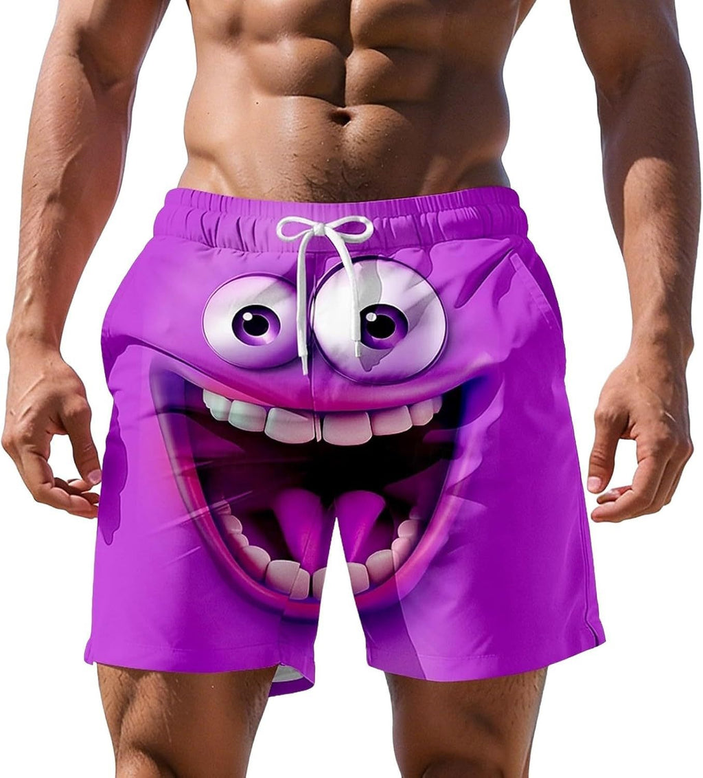 Shorts de plage à impression numérique 3D pour hommes plus grande taille