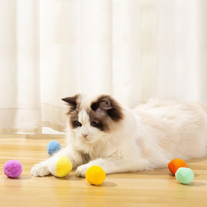 Jouet chat couleur boule Mute haute élasticité