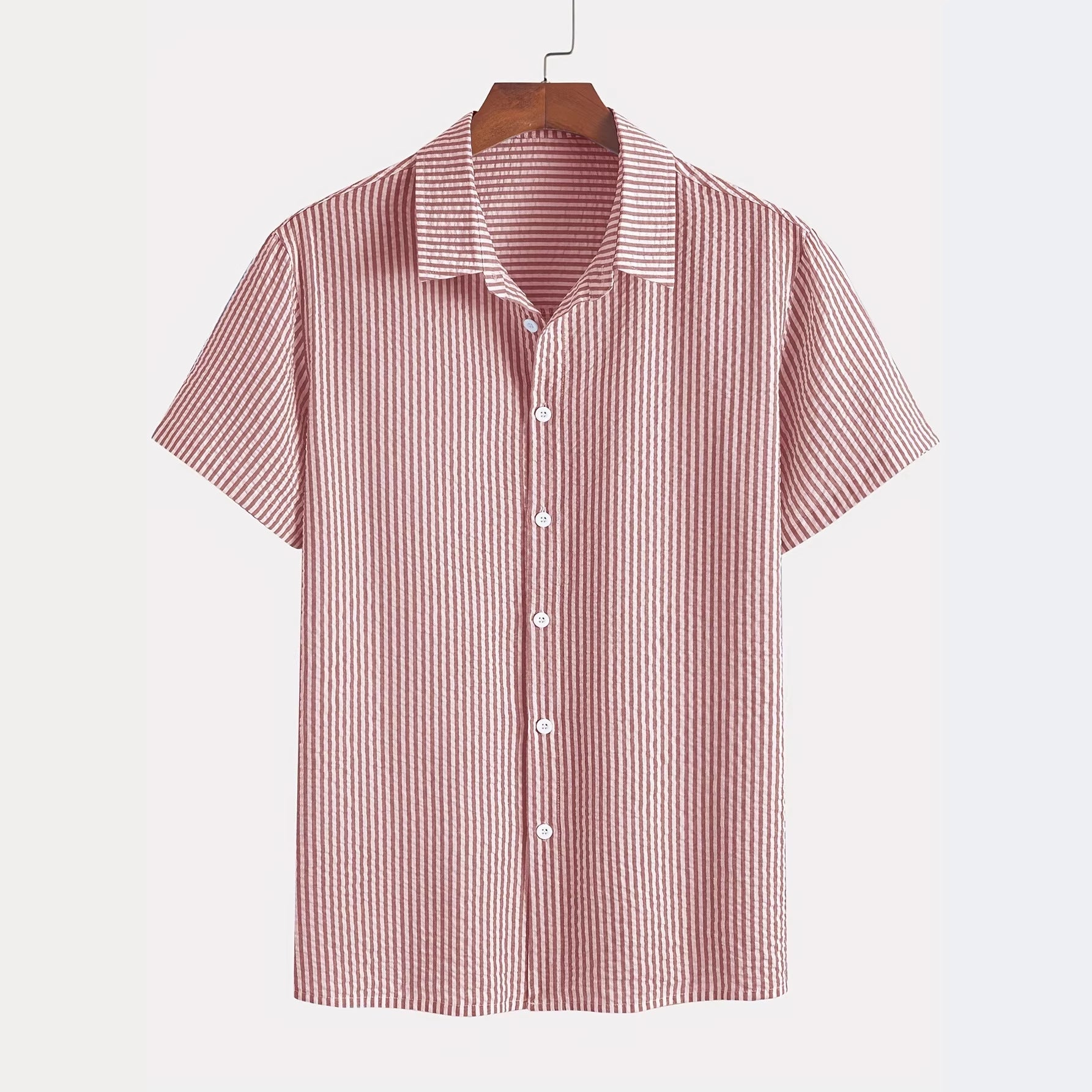 Chemise retro à manches courtes pour hommes