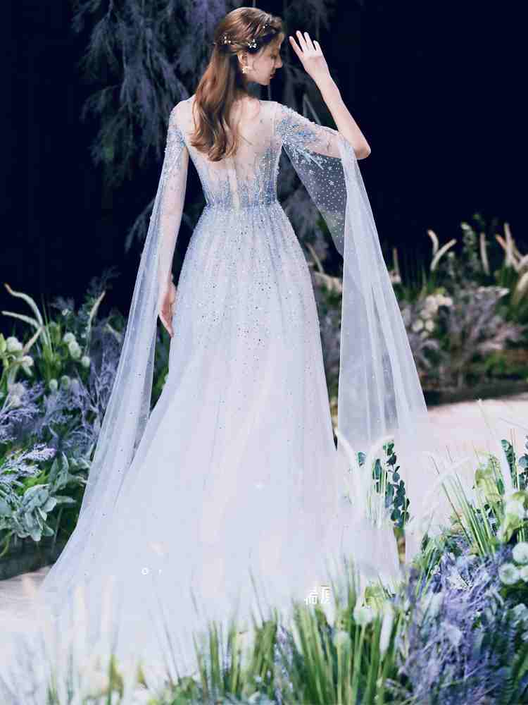 Fiançailles haut de gamme Robe de soirée Niche de luxe légère Banquet de mariage Femme